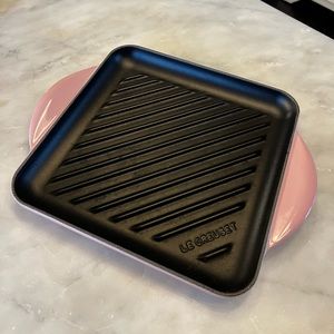 Pale Pink Le Creuset Enameled Cast Iron Grill Pan